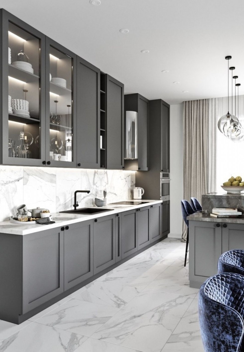 Kodu: 13341 - Gray Kitchens: A Perfect Blend Of Modern And Classic Styles