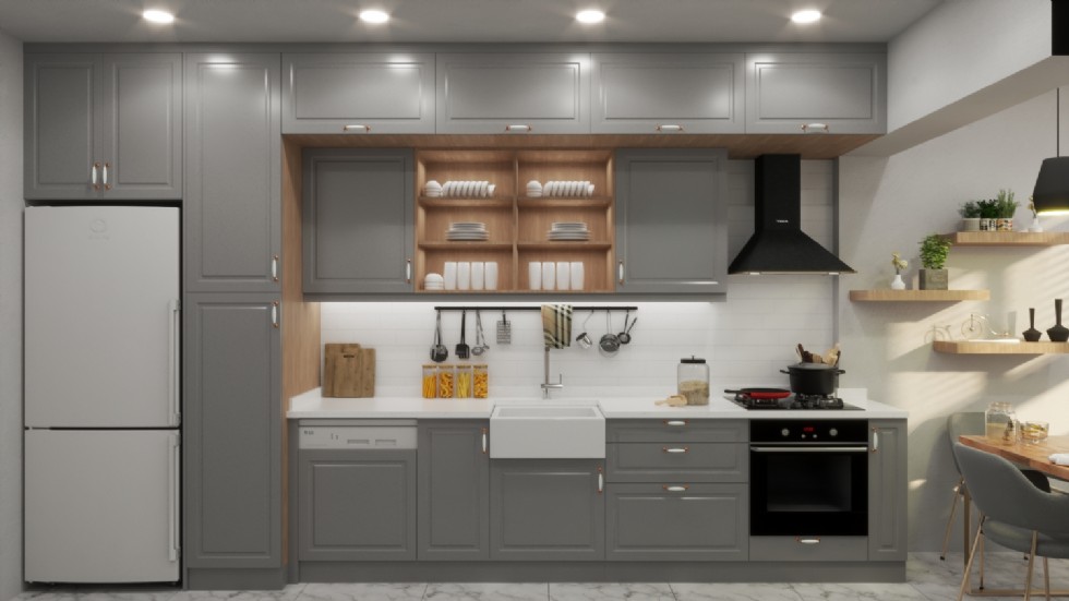 Kodu: 13351 - Gray Kitchens: A Perfect Blend Of Modern And Classic Styles