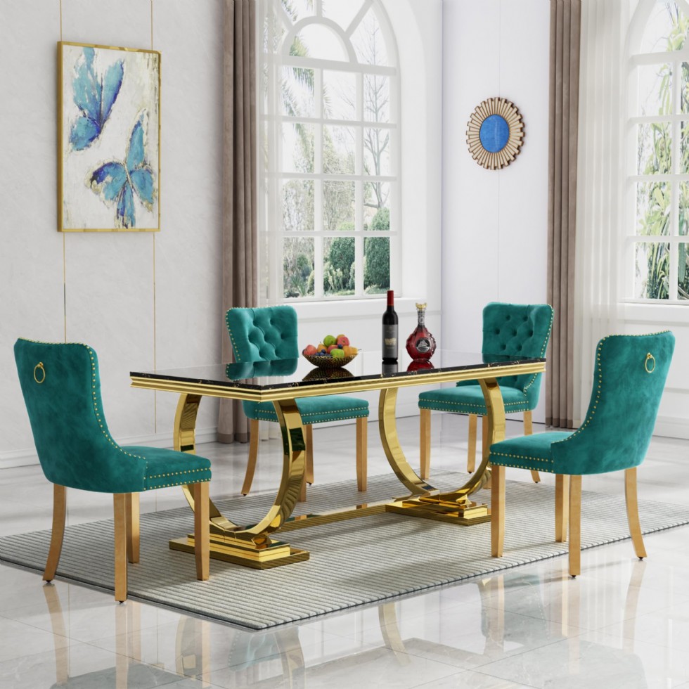 Kodu: 13595 - Luxury Dining Table And Chair Sets For Elegant Interiors