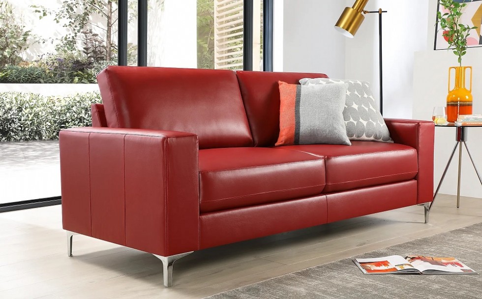 Modern Red Leather Sofa Designs For Stylish Interiors