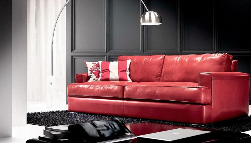 Kodu: 13717 - Modern Red Leather Sofa Designs For Stylish Interiors