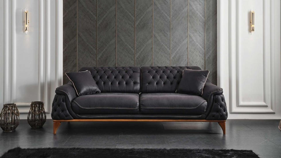 Kodu: 13740 - Stylish And Modern Black Sofa Designs For Elegant Interiors